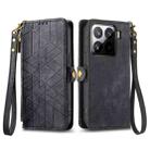 For Xiaomi 15 Geometric Zipper Wallet Side Buckle Leather Phone Case(Black) - 2