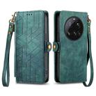 For Xiaomi 15 Ultra Geometric Zipper Wallet Side Buckle Leather Phone Case(Green) - 2