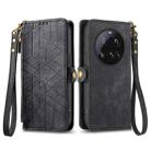 For Xiaomi 15 Ultra Geometric Zipper Wallet Side Buckle Leather Phone Case(Black) - 2