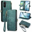 For Redmi Turbo 4 Geometric Zipper Wallet Side Buckle Leather Phone Case(Green) - 1