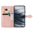 For Xiaomi Redmi Note 14 5G Mandala Flower Embossed Leather Phone Case(Rose Gold) - 3
