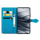 For Xiaomi Redmi Note 14 5G Mandala Flower Embossed Leather Phone Case(Blue) - 3