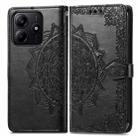 For Xiaomi Redmi Note 14 5G Mandala Flower Embossed Leather Phone Case(Black) - 2