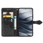 For Xiaomi Redmi Note 14 5G Mandala Flower Embossed Leather Phone Case(Black) - 3