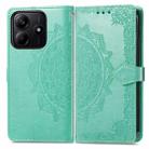 For Xiaomi Redmi Note 14 5G Mandala Flower Embossed Leather Phone Case(Green) - 2