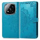 For Xiaomi Redmi Note 14 Pro 5G Mandala Flower Embossed Leather Phone Case(Blue) - 2
