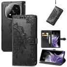 For Xiaomi Redmi Note 14 Pro 5G Mandala Flower Embossed Leather Phone Case(Black) - 1