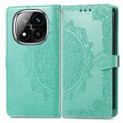 For Xiaomi Redmi Note 14 Pro 5G Mandala Flower Embossed Leather Phone Case(Green) - 2