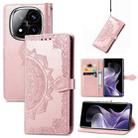 For Xiaomi Redmi Note 14 Pro+ 5G Mandala Flower Embossed Leather Phone Case(Rose Gold) - 1