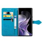 For Xiaomi Redmi Note 14 Pro+ 5G Mandala Flower Embossed Leather Phone Case(Blue) - 3