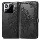 For Xiaomi 15 Mandala Flower Embossed Leather Phone Case(Black) - 2