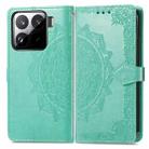 For Xiaomi 15 Mandala Flower Embossed Leather Phone Case(Green) - 2