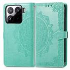 For Xiaomi 15 Pro Mandala Flower Embossed Leather Phone Case(Green) - 2