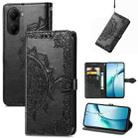 For Xiaomi Poco X7 Pro Mandala Flower Embossed Leather Phone Case(Black) - 1