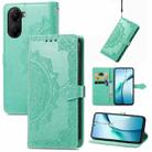 For Xiaomi Poco X7 Pro Mandala Flower Embossed Leather Phone Case(Green) - 1