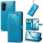 For Redmi Turbo 4 Mandala Flower Embossed Leather Phone Case(Blue) - 1