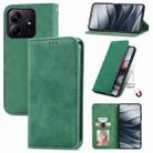 For Xiaomi Redmi Note 14 5G Retro Skin Feel Magnetic Flip Leather Phone Case(Green) - 1