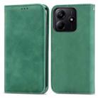 For Xiaomi Redmi Note 14 5G Retro Skin Feel Magnetic Flip Leather Phone Case(Green) - 2