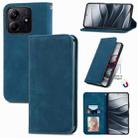 For Xiaomi Redmi Note 14 5G Retro Skin Feel Magnetic Flip Leather Phone Case(Blue) - 1