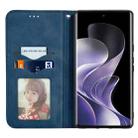 For Xiaomi Redmi Note 14 Pro+ 5G Retro Skin Feel Magnetic Flip Leather Phone Case(Blue) - 3