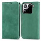 For Xiaomi 15 Retro Skin Feel Magnetic Flip Leather Phone Case(Green) - 2
