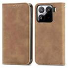 For Xiaomi 15 Retro Skin Feel Magnetic Flip Leather Phone Case(Brown) - 2