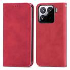 For Xiaomi 15 Retro Skin Feel Magnetic Flip Leather Phone Case(Red) - 2