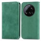 For Xiaomi 15 Ultra Retro Skin Feel Magnetic Flip Leather Phone Case(Green) - 2