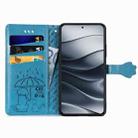For Xiaomi Redmi Note 14 5G Cat and Dog Embossed Leather Phone Case(Blue) - 3