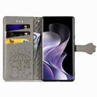 For Xiaomi Redmi Note 14 Pro 5G Cat and Dog Embossed Leather Phone Case(Gray) - 3