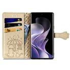 For Xiaomi Redmi Note 14 Pro+ 5G Cat and Dog Embossed Leather Phone Case(Gold) - 3
