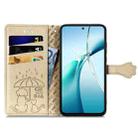 For Xiaomi 15 Cat and Dog Embossed Leather Phone Case(Gold) - 3