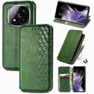 For Xiaomi Redmi Note 14 Pro 5G Cubic Grid Pressed Magnetic Leather Phone Case(Green) - 1