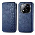 For Xiaomi Redmi Note 14 Pro+ 5G Cubic Grid Pressed Magnetic Leather Phone Case(Blue) - 2