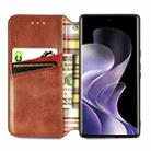 For Xiaomi Redmi Note 14 Pro+ 5G Cubic Grid Pressed Magnetic Leather Phone Case(Brown) - 3