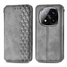 For Xiaomi Redmi Note 14 Pro+ 5G Cubic Grid Pressed Magnetic Leather Phone Case(Gray) - 2