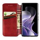 For Xiaomi Redmi Note 14 Pro+ 5G Cubic Grid Pressed Magnetic Leather Phone Case(Red) - 3