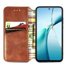 For Xiaomi 15 Cubic Grid Pressed Magnetic Leather Phone Case(Brown) - 3