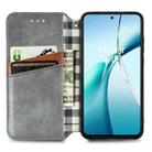 For Xiaomi 15 Cubic Grid Pressed Magnetic Leather Phone Case(Gray) - 3