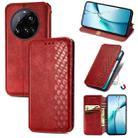 For Xiaomi 15 Ultra Cubic Grid Pressed Magnetic Leather Phone Case(Red) - 1