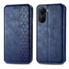 For Xiaomi Poco X7 Pro Cubic Grid Pressed Magnetic Leather Phone Case(Blue) - 2
