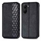 For Xiaomi Poco X7 Pro Cubic Grid Pressed Magnetic Leather Phone Case(Black) - 2