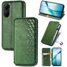 For Redmi Turbo 4 Cubic Grid Pressed Magnetic Leather Phone Case(Green) - 1