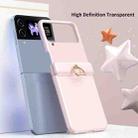 For Samsung Galaxy Z Flip3 Starry Sky Plated Ring Case-film Integrated Phone Case(Pink) - 2
