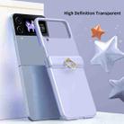 For Samsung Galaxy Z Flip3 Starry Sky Plated Ring Case-film Integrated Phone Case(Purple) - 2