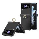 For Samsung Galaxy Z Flip3 Starry Sky Plated Ring Case-film Integrated Phone Case(Black) - 1