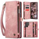 For Samsung Galaxy S25 Ultra 5G CaseMe 008 Detachable Multifunctional Leather Phone Case(Pink) - 1