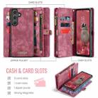 For Samsung Galaxy S25 5G CaseMe 008 Detachable Multifunctional Leather Phone Case(Wine Red) - 2