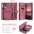 For Samsung Galaxy S25 Edge 5G CaseMe 008 Detachable Multifunctional Leather Phone Case(Wine Red) - 2