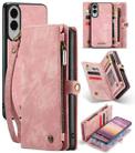 For Samsung Galaxy S25 Edge 5G CaseMe 008 Detachable Multifunctional Leather Phone Case(Pink) - 1
